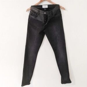 Current Elliott Black The Fused High Waist Stiletto Skinny Jean